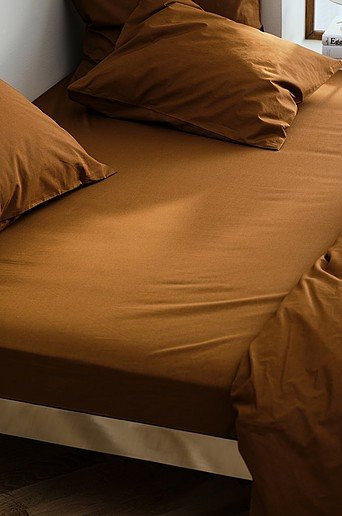 ZACK Spannbettlaken aus Bio-Baumwolle in Percale-Qualität, Braun - Bild 1