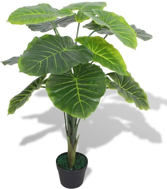 vidaXL Künstliche Taro Pflanze in Grün mit Topf, Höhe: 85 cm - Bild 1