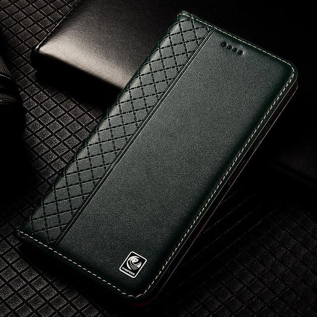 Echtes Leder Flip Wallet Handyhülle für Samsung Galaxy A54 5G A55 A56 A35 A36 A15 A16 A17 A25 A26 A34 A24 A14 A73 A53 5G in Schwarz, Braun, Rot oder Grün - Bild 1
