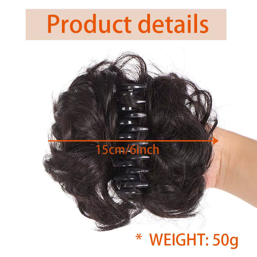 Lansa Synthetischer Chignon Messy Bun Haarknoten zum Anklipsen, Damen - Bild 3