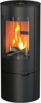 THERMIA Kaminofen Eos in Schwarz aus Stahl mit 7 kW Heizleistung, B/T/H: 133,0 x 55,5 x 55,5 cm - Bild 1