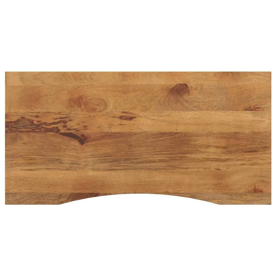 vidaXL Schreibtischplatte aus Massivholz Mango in Braun mit Aussparung, B/T/H: 120 x 60 x 2,5 cm - Bild 2