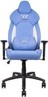Thermaltake V Comfort Gaming-Stuhl in Blau und Weiß mit Karbontextur und PVC-Kunstleder - Bild 1
