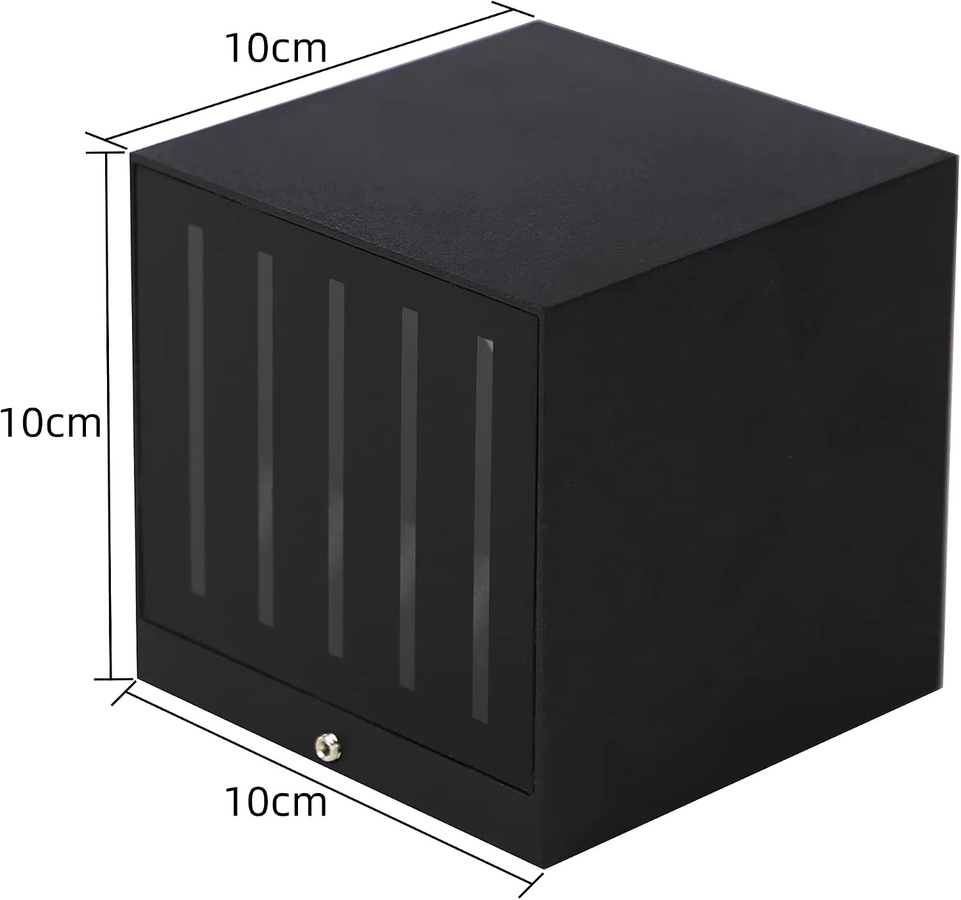 2er-Set LED Wandleuchte Schwarz Up-Down Wandlampe IP65 Wasserdicht für Innen und Außen mit 4500K Kaltweiß 10W - Bild 4