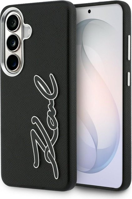 Karl Lagerfeld Hülle für Samsung Galaxy S26 S942 Signature Resin Logo in Schwarz - Bild 1