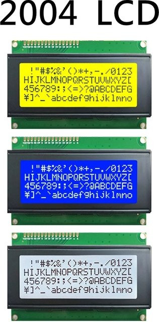 LCD 2004 Display 20x4 Zeichen Bildschirm mit SPLC780D Modul in Blau/Gelb oder Grün/Weiß von Jarhead - Bild 1