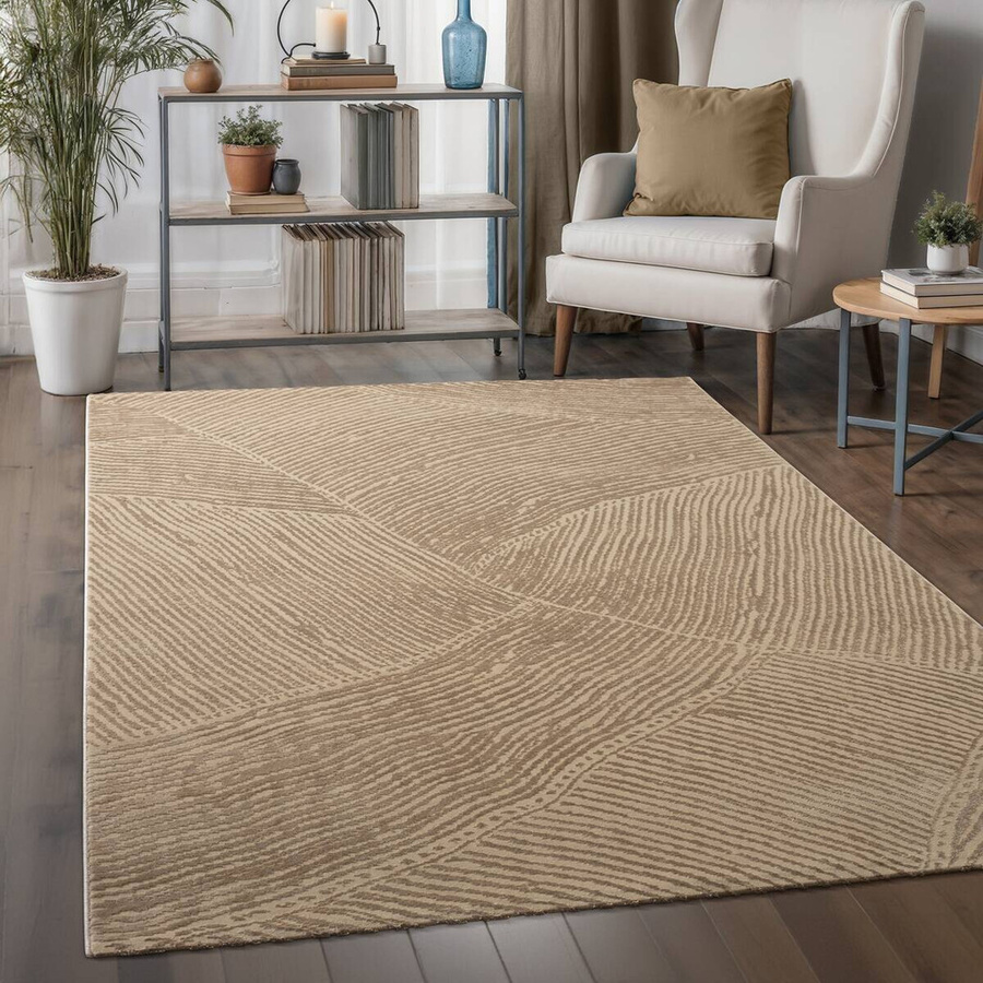 Sanat Kurzflorteppich HERA braun mit geometrischen Formen B/L: 80 x 150 cm - Bild 2