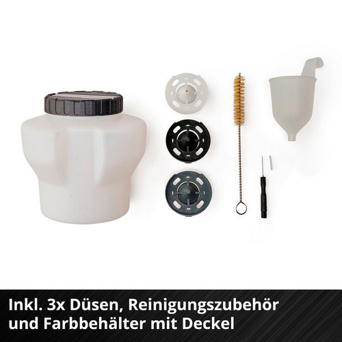 Einhell Akku-Farbsprühsystem TE-SY 18/90 Li Solo in Rot/Schwarz für Lacke und Glasuren - Bild 2
