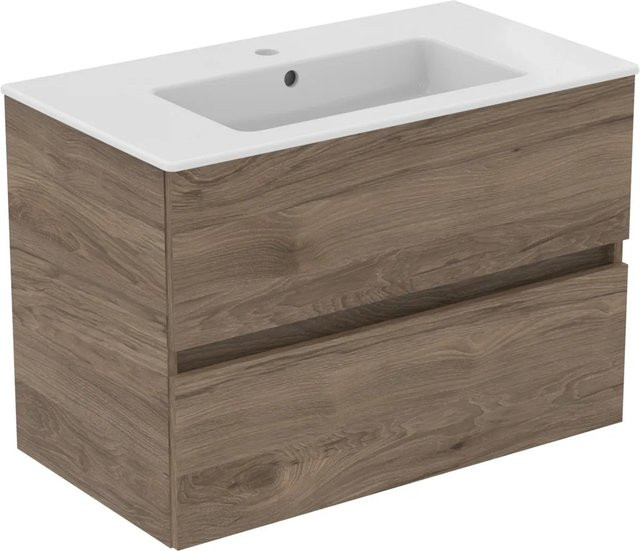 Ideal Standard Möbelpaket Eurovit+ mit Unterschrank und Waschtisch in Nussbaum, Breite: 81 cm - Bild 1