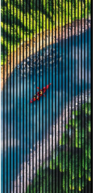 FN Acustico Akustikplatte Fluss 1 in Bunt mit PET und MDF Foliert, H x B x T: 2400 x 1133 x 19 mm - Bild 1
