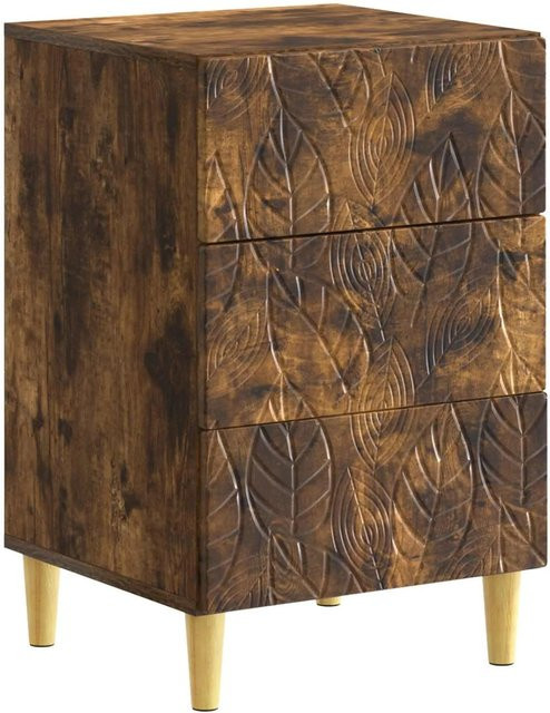 vidaXL Nachttisch Modern in Geräuchert Eiche, Farbe Braun, B/T/H: 43 x 39,5 x 66,5 cm - Bild 1