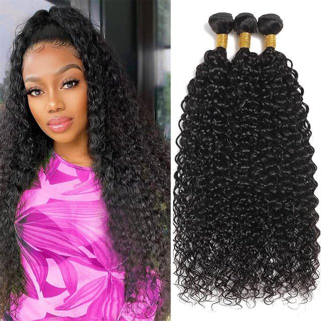 Yavida Kinky Curly Echthaar-Bündel, 3-teilig, brasilianisch, Damen - Bild 1