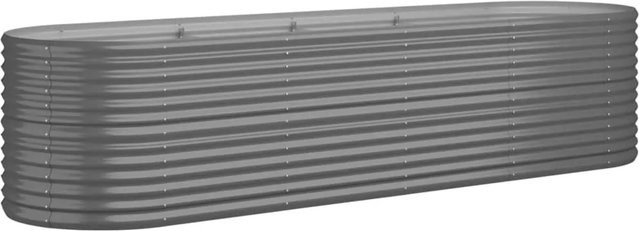 vidaXL Hochbeet aus pulverbeschichtetem Stahl in Grau, B/T/H: 296 x 80 x 68 cm - Bild 1