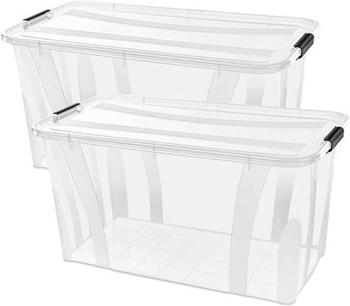 Siena HOME Aufbewahrungsbox Anzio Transparent 32l 2er-Set B/H/T: 51,0 x 23,0 x 38,5 cm - Bild 1