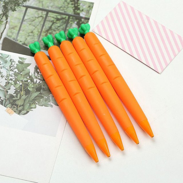 Karotten Design Mechanischer Bleistift aus Silikon in Orange für Schule und Büro - Bild 1