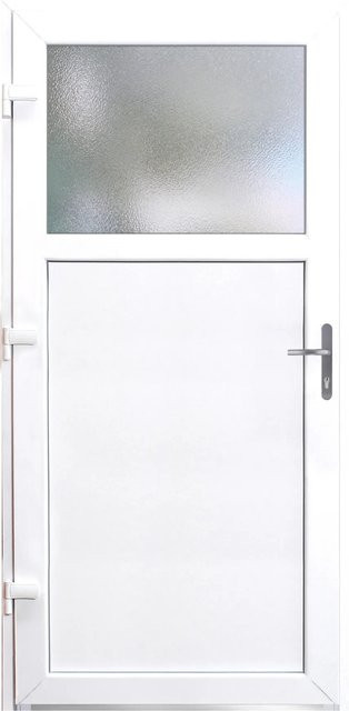 Panto Tür K 504 mit Glaseinsatz Weiß, Anschlag Links, B: 98 cm, H: 198 cm - Bild 1