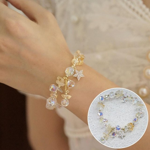 Armband Damen, Kristall, Perle, Zirkonia, Gold, Metall - Bild 1