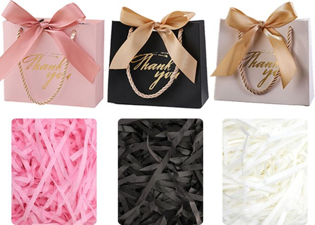 6 Stück wiederverwendbare Dankeschön-Geschenktüten aus Papier in Weiß von TMZ für Hochzeit, Geburtstag und Party - Bild 1