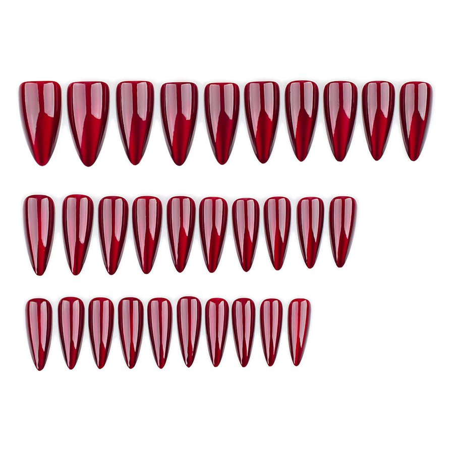 YADORNOS Künstliche Nägel, Rot, Glänzend, 24 Stück, Damen - Bild 3