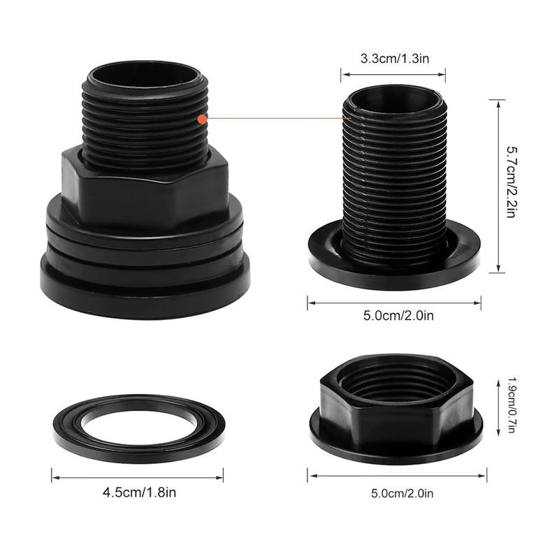 Kesoto PVC-Schott-Kit zur einfachen Installation für Regentonnen, Aquarien und Gartenteiche - Bild 6