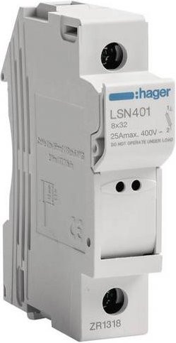 Hager LSN401 Sicherung 1-polig 25A 400V in Weiß - Bild 1