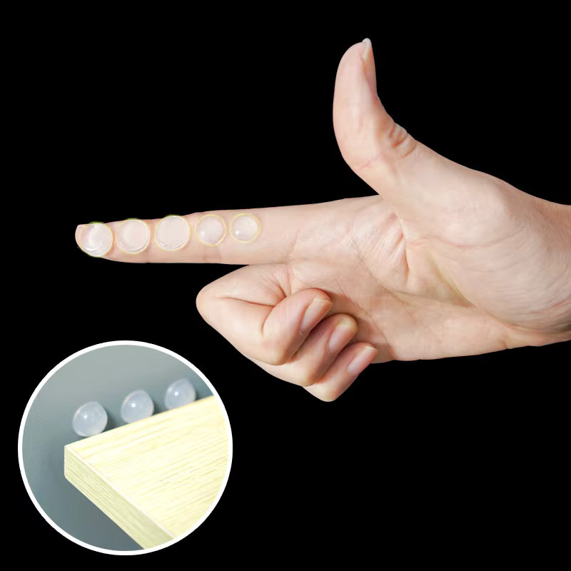 Selbstklebende, rutschfeste Gummiauflage für Möbel in Transparent, geräuschreduzierend und kollisionssicher - Bild 3
