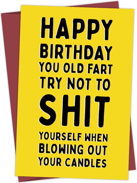 Lustige Happy Birthday Karte für ihn und sie in Gelb aus Papier - Bild 1