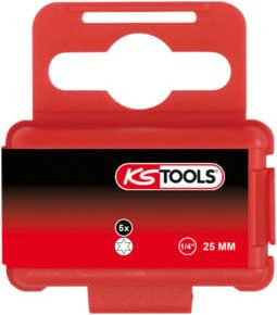 KS Tools Bit TX40 Kugelkopf 1/4 Zoll CLASSIC 25mm 5er Pack Rot - Bild 1
