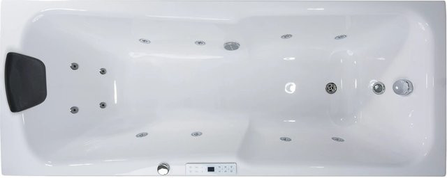 Basera Indoor Whirlpool Badewanne Bali Classic in Hochglanz Weiß, B/T/H: 190 x 75 cm - Bild 1