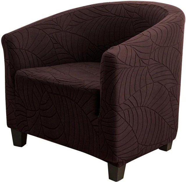 Yiran Furniture Jacquard Clubsesselbezug aus elastischem Stretch-Spandex in Braun - Bild 1