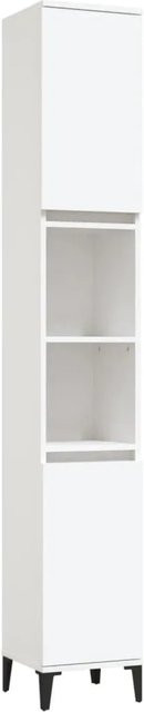 vidaXL Badschrank Weiß mit Regalfächern und Türen, B/T/H: 30 x 30 x 190 cm - Bild 1