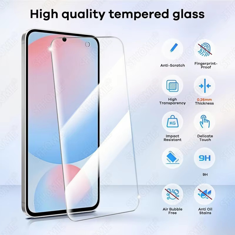 2 Stück HD Panzerglas Displayschutzfolie für Samsung Galaxy S20 S21 S23 S24 FE A51 A52 A53 A54 A55 A56 A57 in Transparent - Bild 2