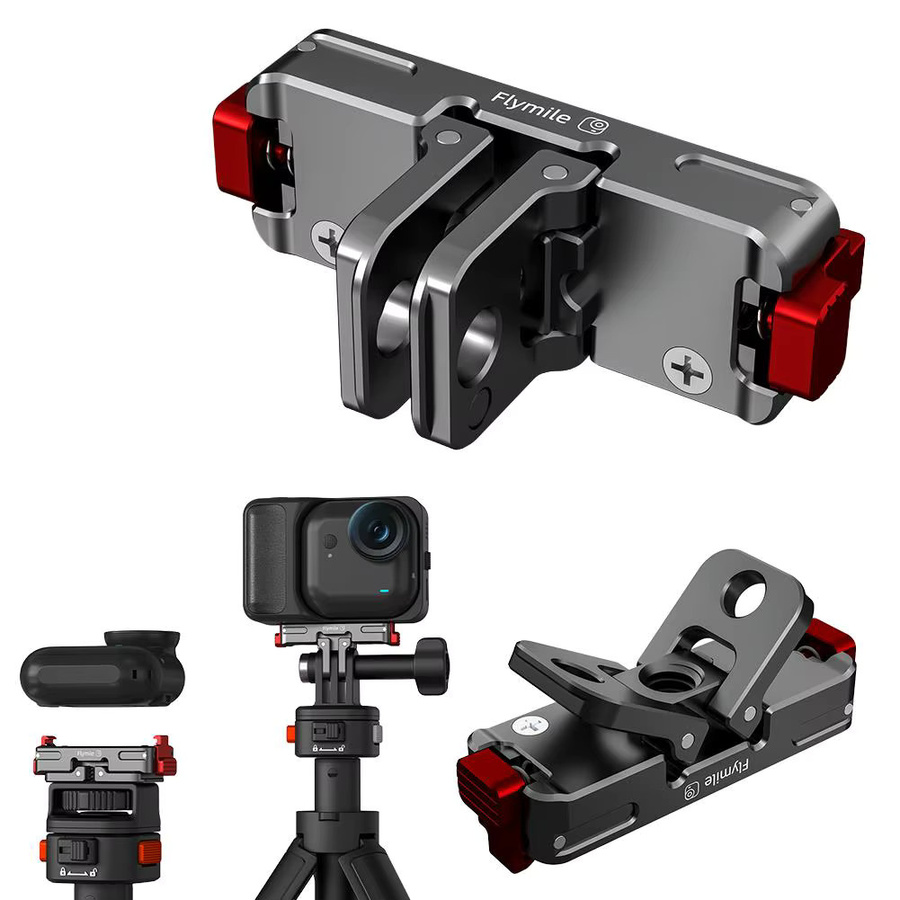 Insta360 Quick-Release Metall Basis aus Aluminiumlegierung als magnetischer Adapter für Insta360 Go Ultra - Bild 2