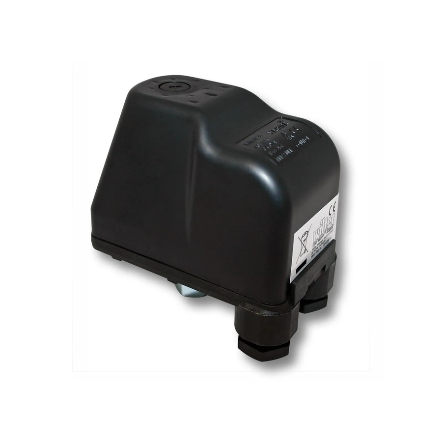 Wiltec Druckschalter Sk-9 230V 1-phasig Druckwächter für Hauswasserwerke und Pumpen in Schwarz - Bild 2
