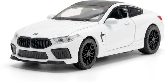 Fourall- Model Cars BMW M8, Spielzeug Auto Modell, 1:32, Metall, Weiß, mit Sound und Licht - Bild 1