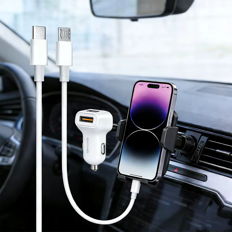 USB-C auf Micro-USB Ladekabel in Weiß für schnelles Laden von Huawei, Samsung und Xiaomi - Bild 2