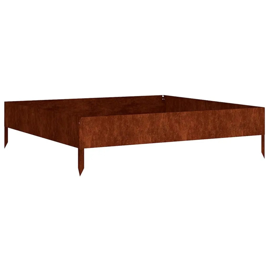 Furnicato Hochbeet aus Cortenstahl in Braun, B/T/H: 100 x 100 x 26 cm - Bild 2