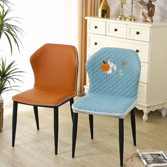 Universeller Stuhlbezug für gebogene Esszimmerstühle von Yiran Furniture in Grau oder Blau, B/T: 51 x 43 cm - Bild 1