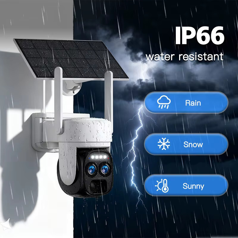 SZSINOCAM WLAN PTZ Solar-IP-Kamera für den Außenbereich in Weiß mit integriertem Akku und HD-Videoüberwachung - Bild 2