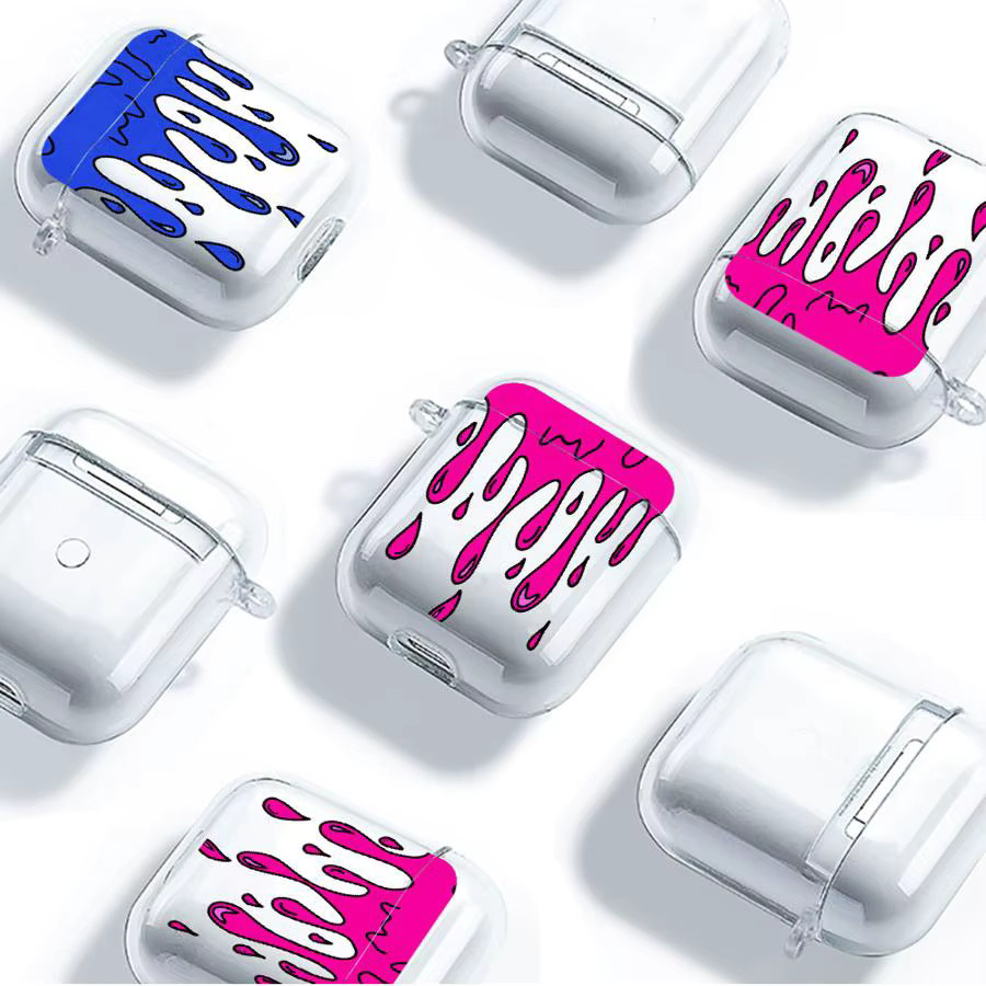 Fun Paint Graffiti Art Schutzhülle für Apple AirPods Pro 2, Pro 1, AirPods 3, AirPods 4 in Transparent Multicolour - Bild 1