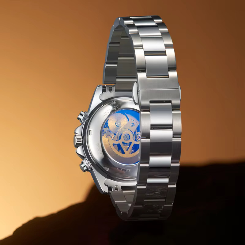 AOCASDIY Herrenuhr, Automatik, Edelstahl, Blau, Herren - Bild 3