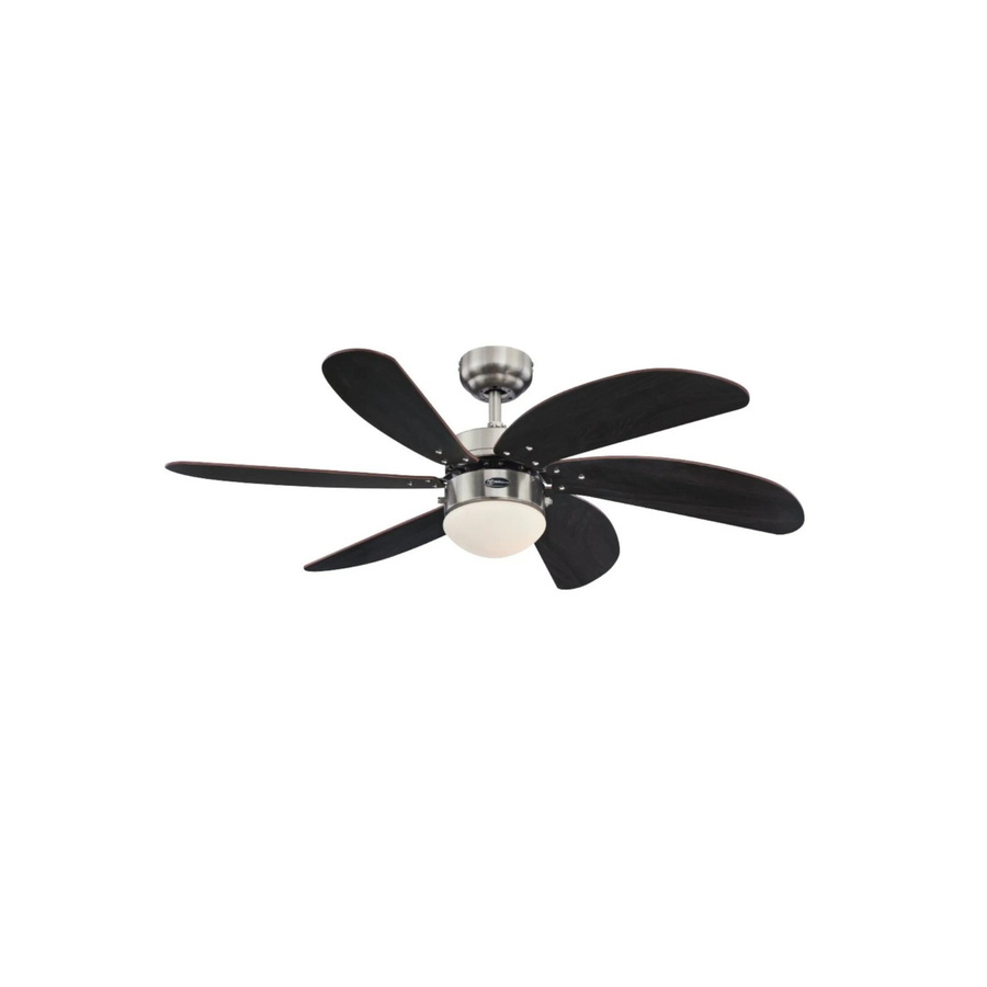 WESTINGHOUSE Deckenventilator Turbo Swirl in Chrom mit Beleuchtung und Zugketten, Durchmesser: 105 cm - Bild 2
