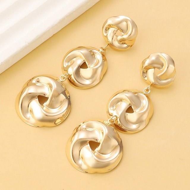 NATAWA Ohrringe, Knoten Tropfen, Eisen, beige, Damen - Bild 1