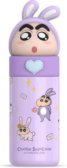 Yiran Furniture Thermobecher mit Puppen-Design aus Edelstahl für Mädchen, 350 ml, Rot und Lila - Bild 1