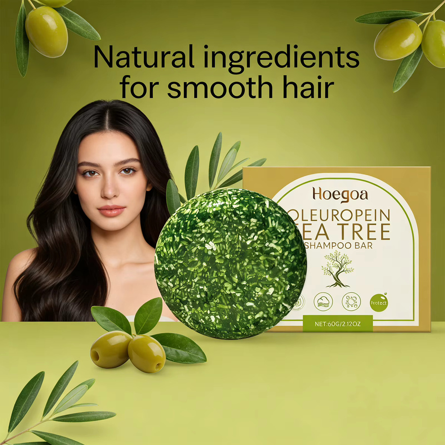 HOEGOA Shampoo-Bar Oleuropein & Teebaumöl, Fettiges Haar, Unisex - Bild 6