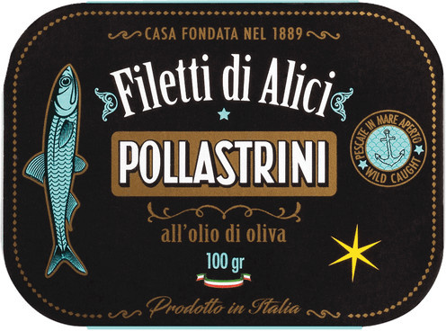 Pollastrini Sardellenfilets in Olivenöl 100 g - Bild 1