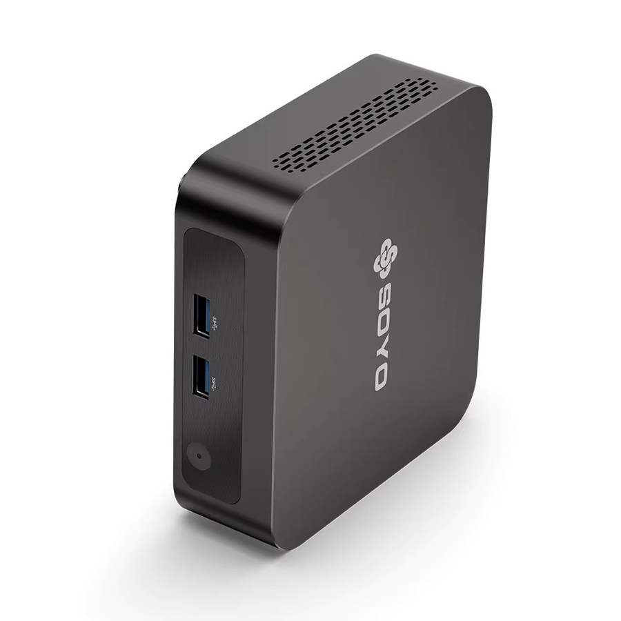 SOYO M5 AIR Mini-PC mit AMD Ryzen 5 5600U CPU, 16GB DDR4 RAM, 512GB M.2 SSD, 4K Triple-Display, Wi-Fi 6 und Bluetooth 5.2, Schwarz - Bild 4