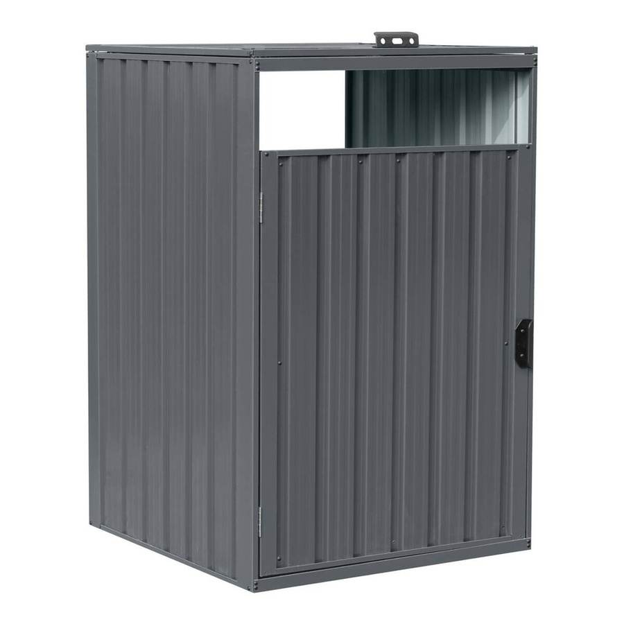 AXI Outdoor Living Mülltonnenbox Owen aus verzinktem Stahl, Anthrazit, B/H/T: 80 x 122 x 80 cm - Bild 2