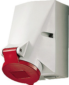 Mennekes Wanddose Steckdose Rot-Weiß IP44 Aufputz 32A 5p 6h 400V 20162A - Bild 1