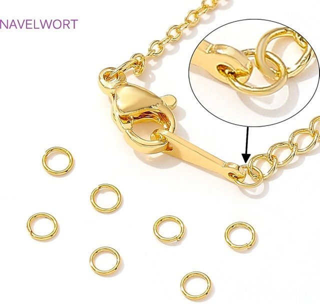Biegeringe 18K Gold überzogen, Messing, 3mm, Unisex - Bild 1